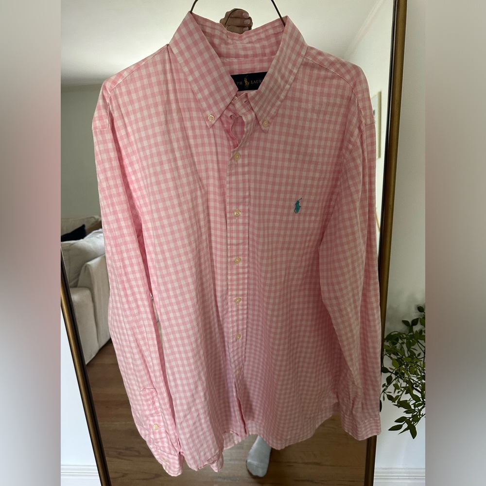 Men’s pink size medium Ralph Lauren long sleeve